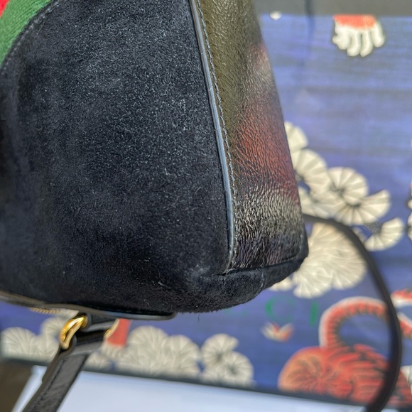 Gucci Ophidia Small black suede crossbody NEW - Picture 8 of 14